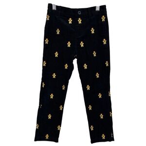 Blueberi Boulevard Kids Corduroy Blue Christmas Gingerbread Pants Size 5 Pull on
